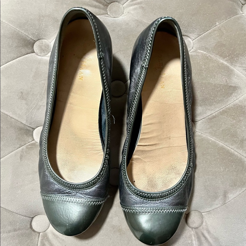 Silver Cole Haan heeled MaryJanes size 8